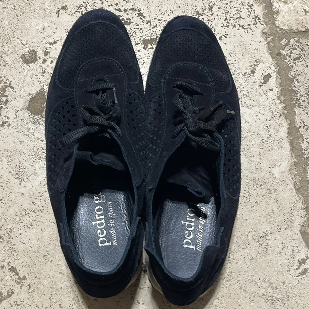 Pedro Garcia Omega Suede Sneakers Black Size 44 - Picture 9 of 13